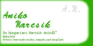 aniko marcsik business card